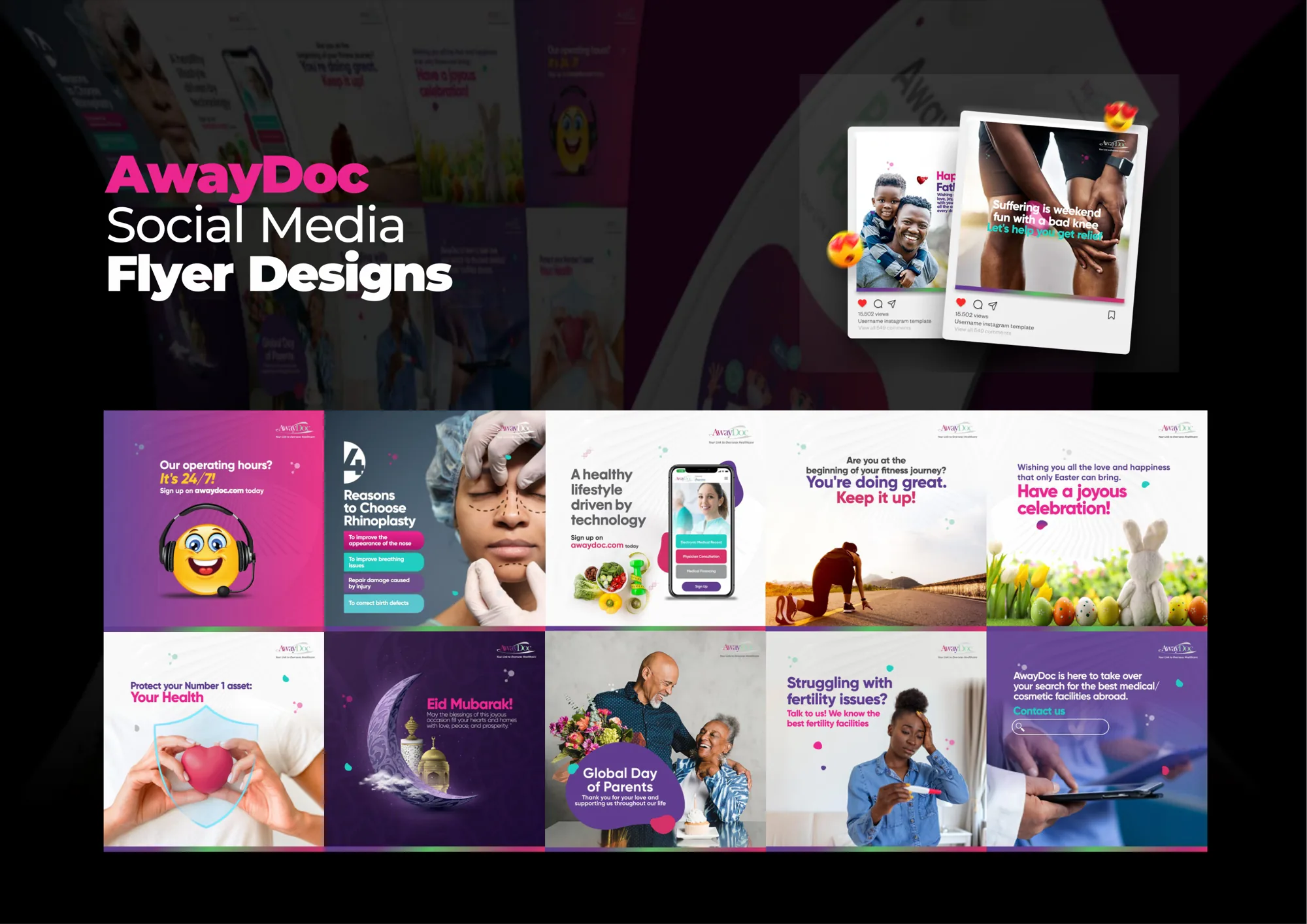 AwayDoc: Social media · Health